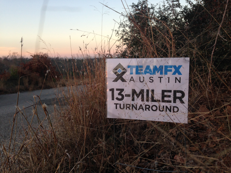 Team FX Race sign on the side of the path